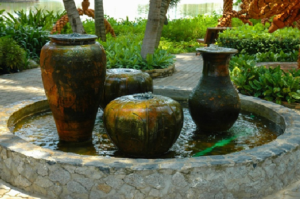 Using fountains to mask unwanted noises 